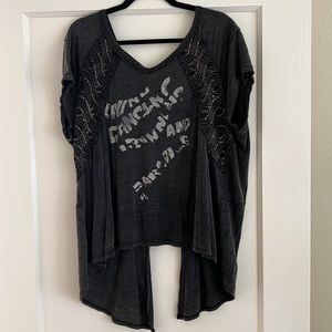 Free People Graphic Tee, Size Large